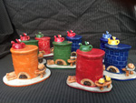handgemachte Keramik Räucheröfen als Weihnachtsdeko in der Adventszeit - NR: 156
